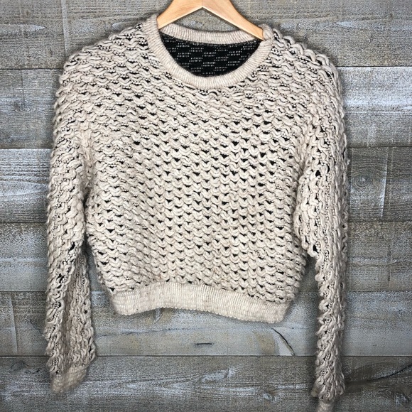 Wool blend chunky womens knit winter sweater - Picture 1 of 3
